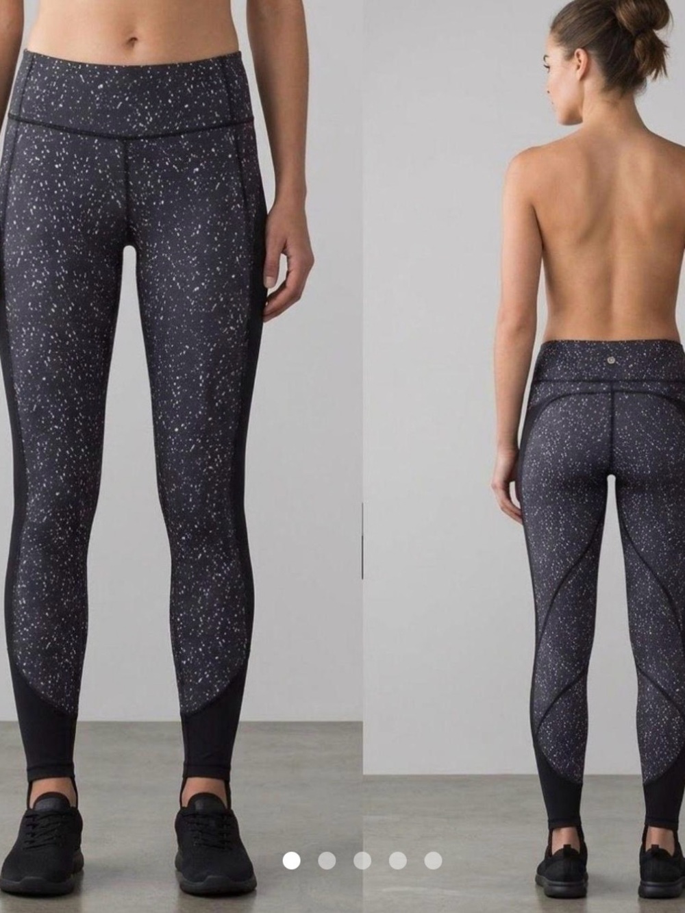 Lululemon High-Rise Black & Gray wunder under Performance Leggings